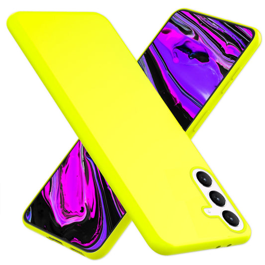 NALIA Neon Silikonhülle für Samsung Galaxy S24 Plus – Soft-Touch & Signal-Neon – NEONSHOCK (Matte Schutzhülle) – Marke aus Berlin