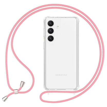 NALIA Handykette für Samsung Galaxy S24 – Transparentes Hybrid-Case & Band – HANGIT PRO (Anti-Gelb Rückseite & Verstellbar) – Marke aus Berlin