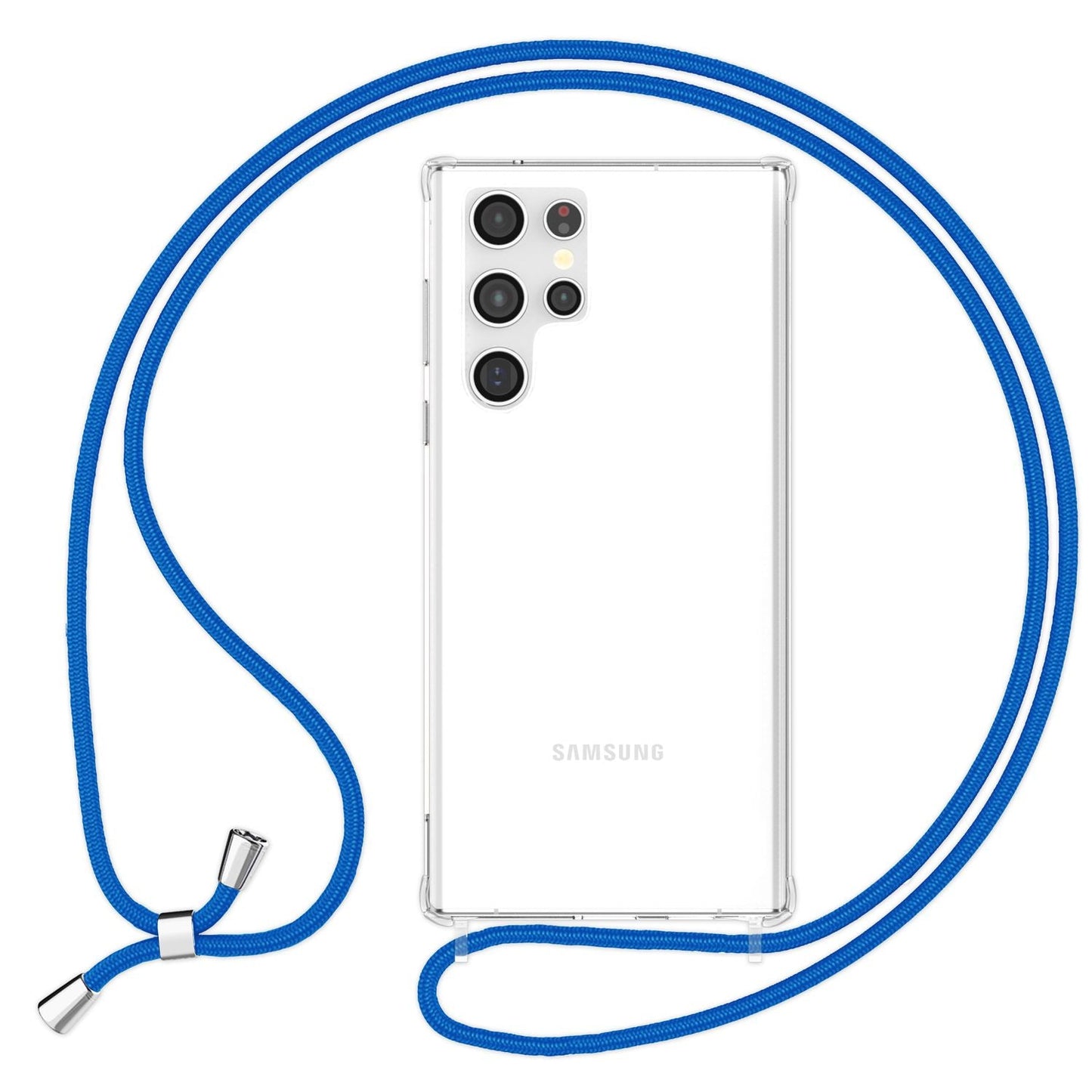 NALIA Handykette für Samsung Galaxy S24 Ultra – Transparentes Hybrid-Case & Band – HANGIT PRO (Anti-Gelb Rückseite & Verstellbar) – Marke aus Berlin