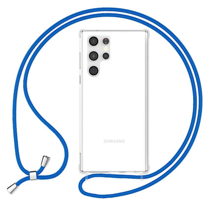 NALIA Handykette für Samsung Galaxy S24 Ultra – Transparentes Hybrid-Case & Band – HANGIT PRO (Anti-Gelb Rückseite & Verstellbar) – Marke aus Berlin