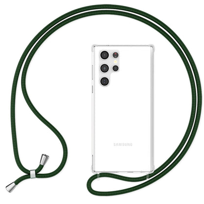 NALIA Handykette für Samsung Galaxy S24 Ultra – Transparentes Hybrid-Case & Band – HANGIT PRO (Anti-Gelb Rückseite & Verstellbar) – Marke aus Berlin
