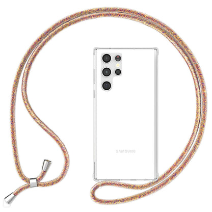 NALIA Handykette für Samsung Galaxy S24 Ultra – Transparentes Hybrid-Case & Band – HANGIT PRO (Anti-Gelb Rückseite & Verstellbar) – Marke aus Berlin