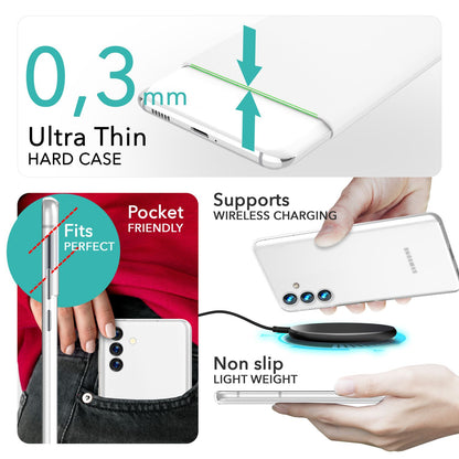 NALIA Ultra Slim Hardcase für Samsung Galaxy S24 – Matt & 0.3mm Dünn – PHANTOM (Hauchdünnes Cover & Kamera-Vollschutz) – Marke aus Berlin