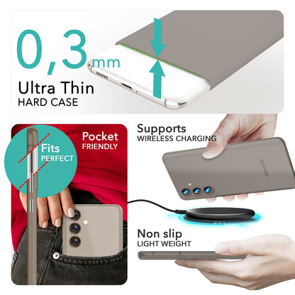 NALIA Ultra Slim Hardcase für Samsung Galaxy S24 Plus – Matt & 0.3mm Dünn – PHANTOM (Hauchdünnes Cover & Kamera-Vollschutz) – Marke aus Berlin