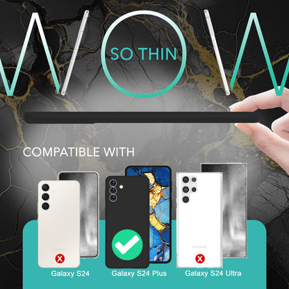 NALIA Ultra Slim Hardcase für Samsung Galaxy S24 Plus – Matt & 0.3mm Dünn – PHANTOM (Hauchdünnes Cover & Kamera-Vollschutz) – Marke aus Berlin