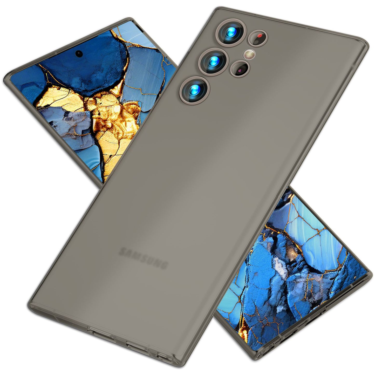NALIA Ultra Slim Hardcase für Samsung Galaxy S24 Ultra – Matt & 0.3mm Dünn – PHANTOM (Hauchdünnes Cover & Kamera-Vollschutz) – Marke aus Berlin