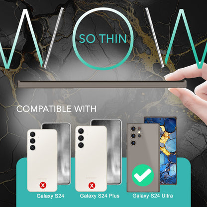 NALIA Ultra Slim Hardcase für Samsung Galaxy S24 Ultra – Matt & 0.3mm Dünn – PHANTOM (Hauchdünnes Cover & Kamera-Vollschutz) – Marke aus Berlin