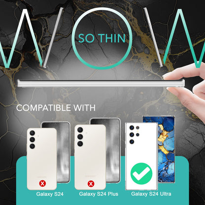 NALIA Ultra Slim Hardcase für Samsung Galaxy S24 Ultra – Matt & 0.3mm Dünn – PHANTOM (Hauchdünnes Cover & Kamera-Vollschutz) – Marke aus Berlin