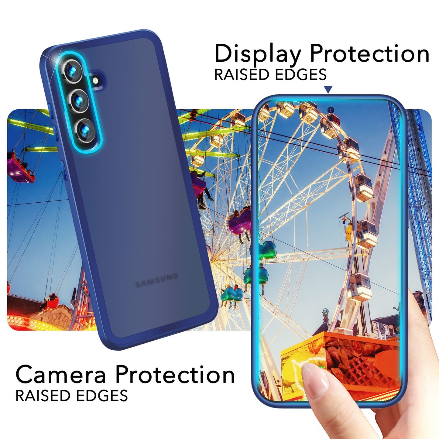 NALIA Matte Handyhülle für Samsung Galaxy S24 Plus – Stoßfester Silikon-Rahmen & Semi-Transparent – FUZION (Anti-Fingerprint Case) – Marke aus Berlin