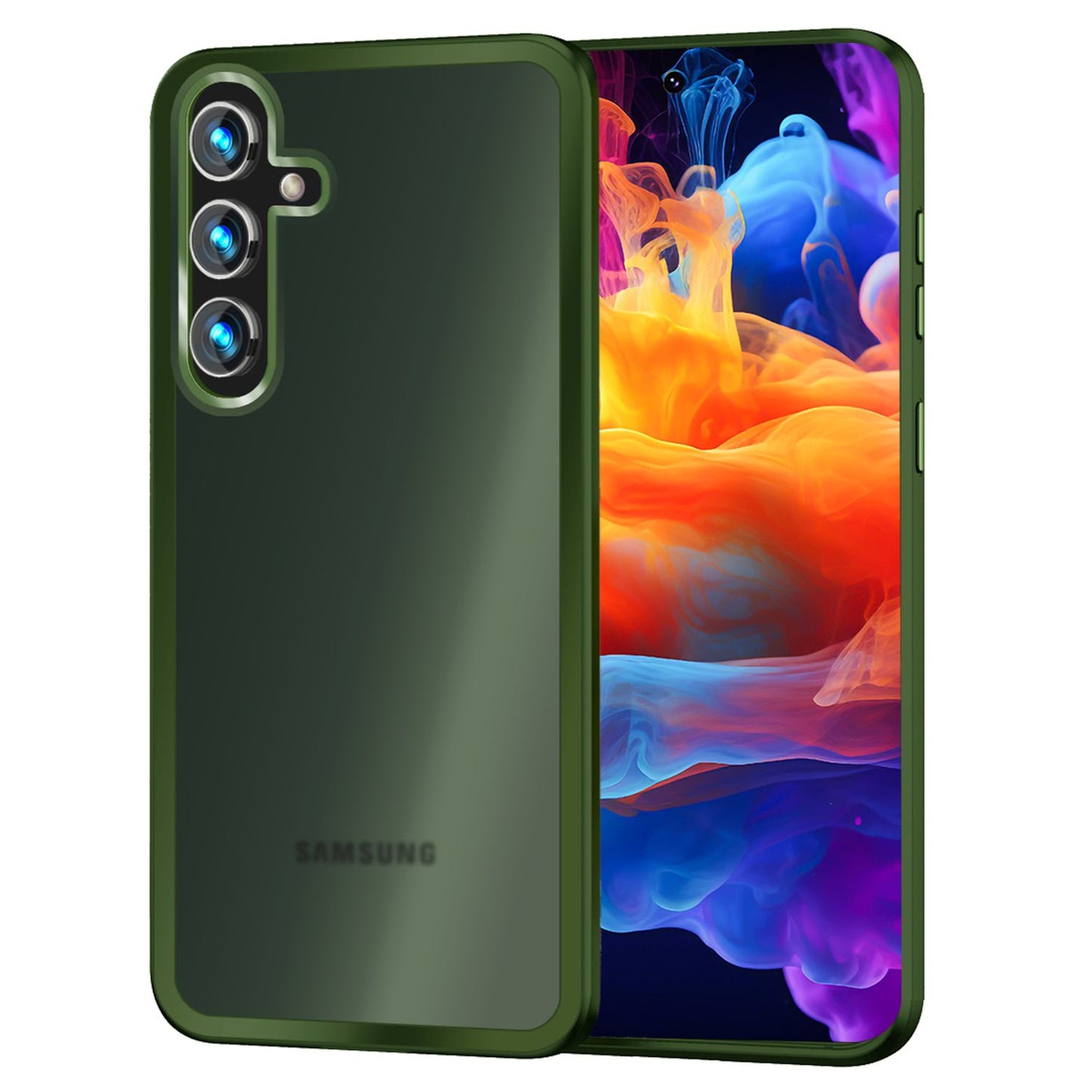 NALIA Matte Handyhülle für Samsung Galaxy S24 Plus – Stoßfester Silikon-Rahmen & Semi-Transparent – FUZION (Anti-Fingerprint Case) – Marke aus Berlin