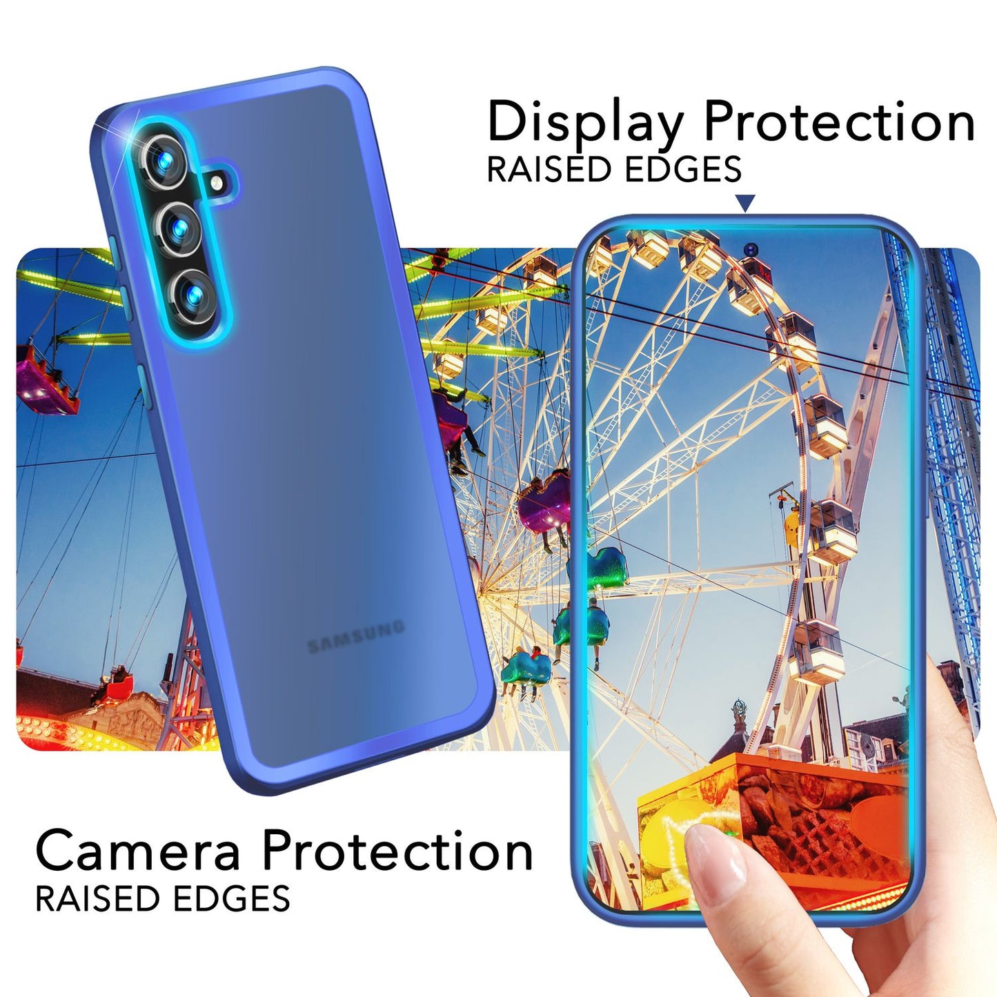 NALIA Matte Handyhülle für Samsung Galaxy S24 Plus – Stoßfester Silikon-Rahmen & Semi-Transparent – FUZION (Anti-Fingerprint Case) – Marke aus Berlin