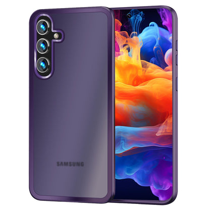 NALIA Matte Handyhülle für Samsung Galaxy S24 Plus – Stoßfester Silikon-Rahmen & Semi-Transparent – FUZION (Anti-Fingerprint Case) – Marke aus Berlin