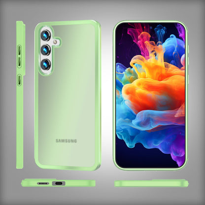 NALIA Matte Handyhülle für Samsung Galaxy S24 Plus – Stoßfester Silikon-Rahmen & Semi-Transparent – FUZION (Anti-Fingerprint Case) – Marke aus Berlin