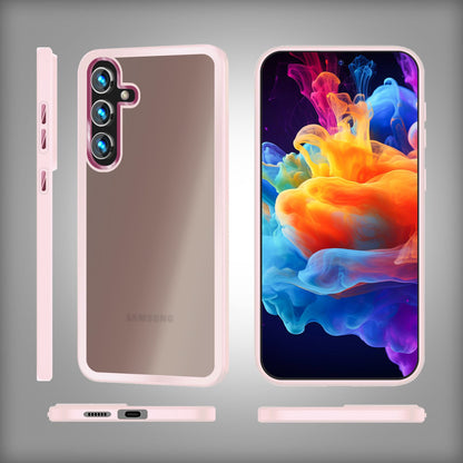 NALIA Matte Handyhülle für Samsung Galaxy S24 Plus – Stoßfester Silikon-Rahmen & Semi-Transparent – FUZION (Anti-Fingerprint Case) – Marke aus Berlin
