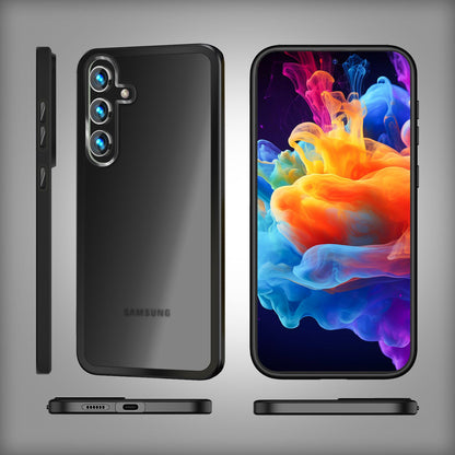 NALIA Matte Handyhülle für Samsung Galaxy S24 Plus – Stoßfester Silikon-Rahmen & Semi-Transparent – FUZION (Anti-Fingerprint Case) – Marke aus Berlin