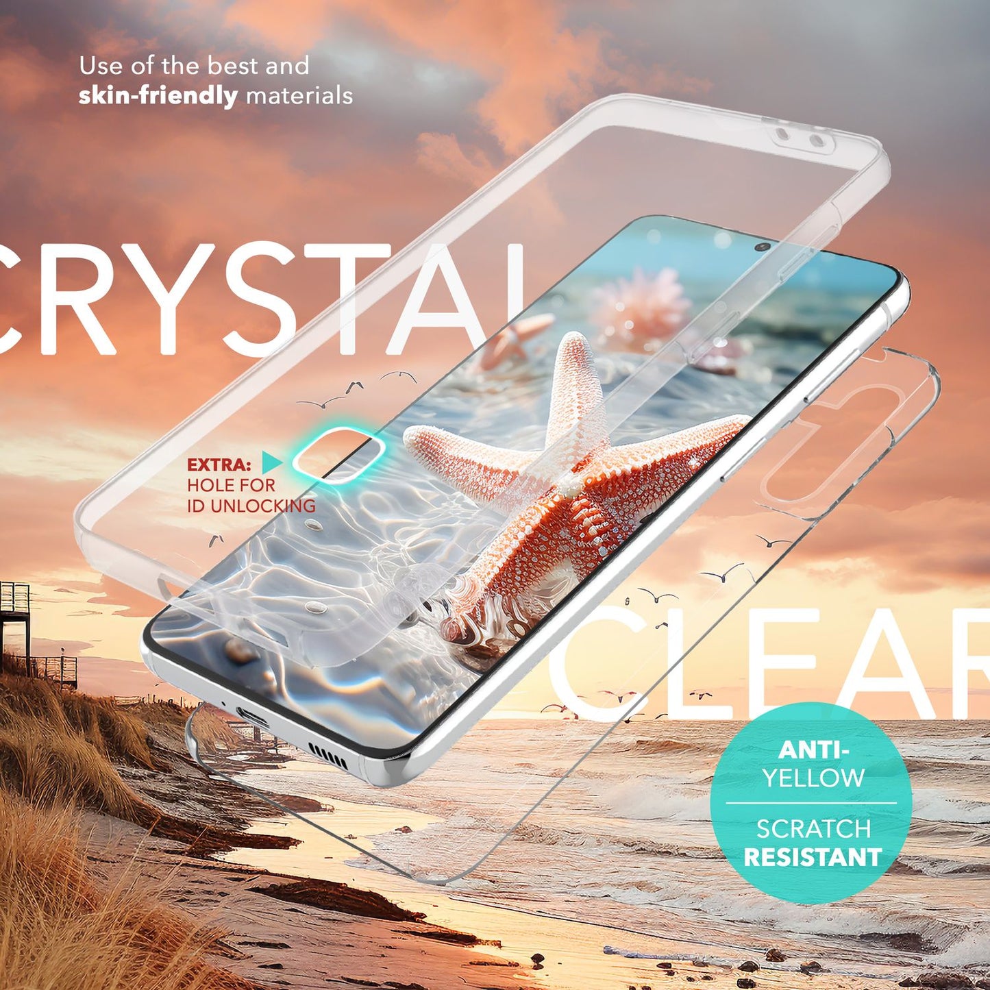 NALIA 360° Hülle für Samsung Galaxy S24 – Vorne & Hinten Schutz – 360GUARD (Full-Body Case) – Marke aus Berlin