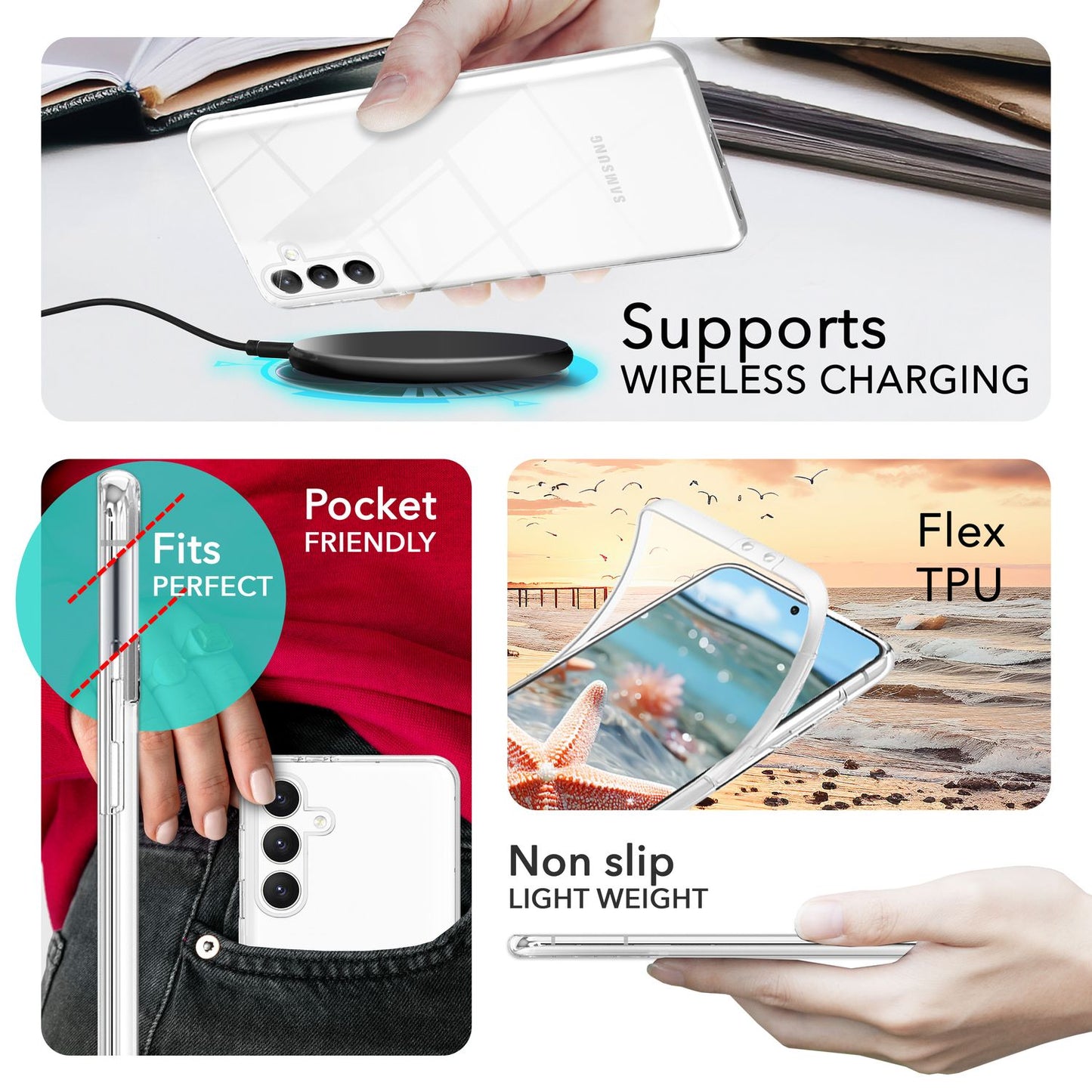 NALIA 360° Hülle für Samsung Galaxy S24 Plus – Vorne & Hinten Schutz – 360GUARD (Full-Body Case) – Marke aus Berlin