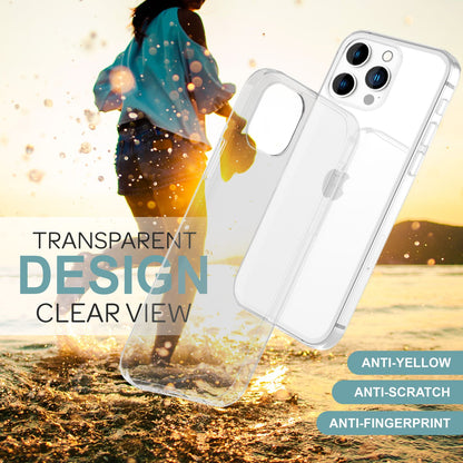 NALIA Transparente Silikonhülle für iPhone 16 Pro – Anti-Gelb & Rutschfest – GLAZE (Handyhülle Kristallklar, Schlank & Stoßfest) – Marke aus Berlin