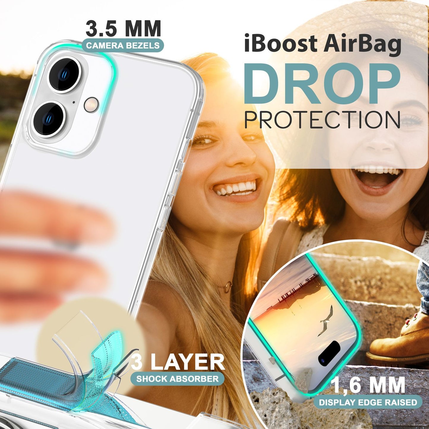 NALIA Matte Acryl Hülle für iPhone 16 Plus, Semi-Transparente Anti-Fingerabdruck Schutzhülle, Halb Klare Handyhülle
