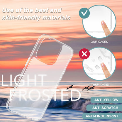 NALIA Matt-Transparentes Case für iPhone 16 Pro Max – Milchglas-Optik & Anti-Fingerprint – NYTE (Stoßfest, Harte Rückseite & Silikon Bumper) – Marke aus Berlin