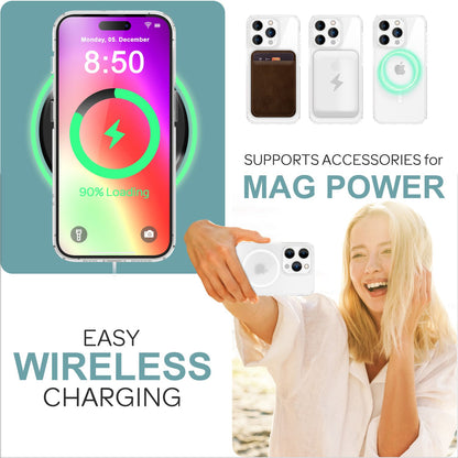 NALIA Mattes Magnet Case für iPhone 16 Pro – MagSafe kompatibel – ONYX (Edle Milchglas-Optik, Anti-Fingerprint & Grip) – Marke aus Berlin