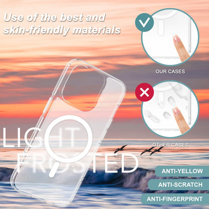 NALIA Mattes Magnet Case für iPhone 16 Pro Max – MagSafe kompatibel – ONYX (Edle Milchglas-Optik, Anti-Fingerprint & Grip) – Marke aus Berlin