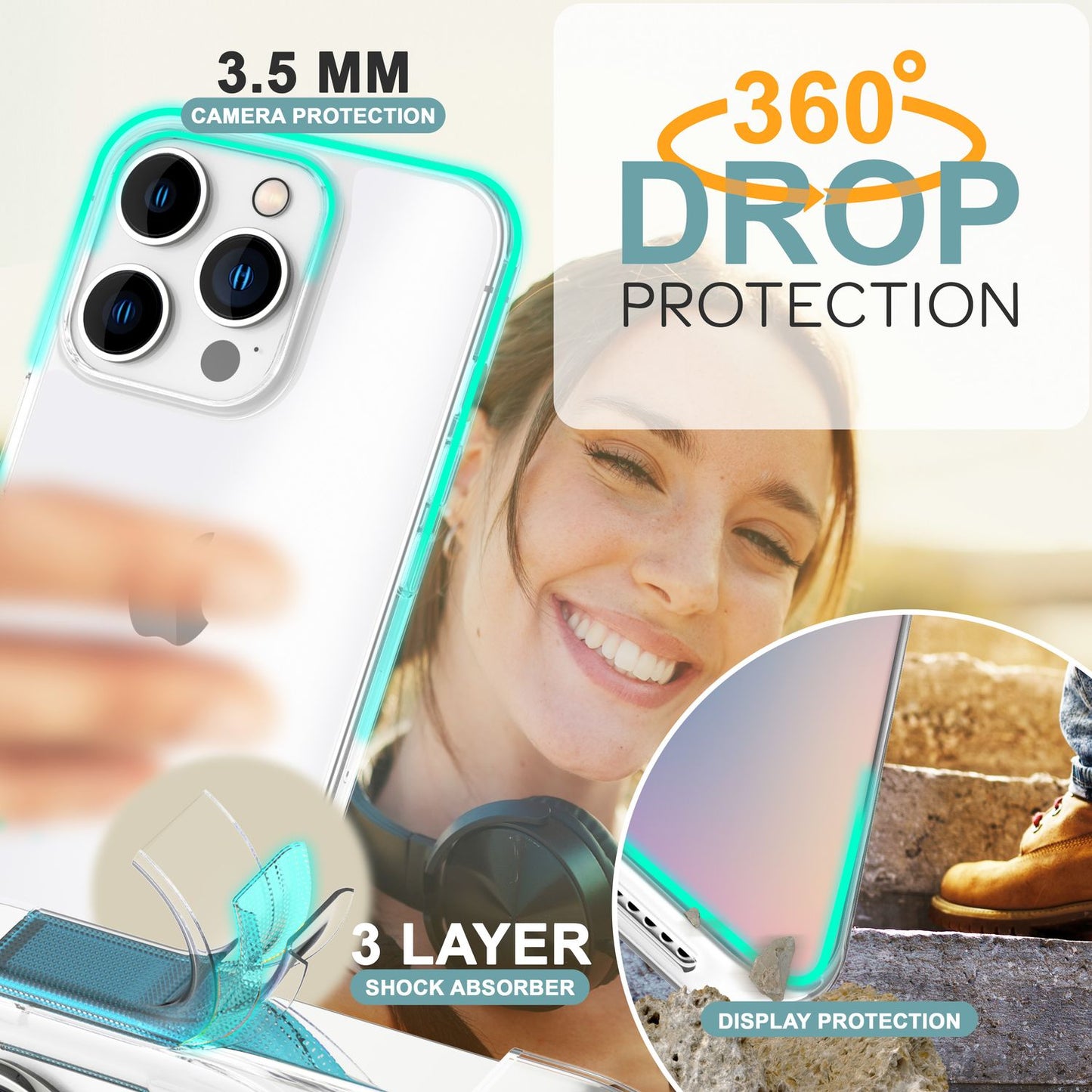 NALIA 360° Hülle für iPhone 16 Pro Max – Vorne & Hinten Schutz – 360GUARD (Full-Body Case) – Marke aus Berlin