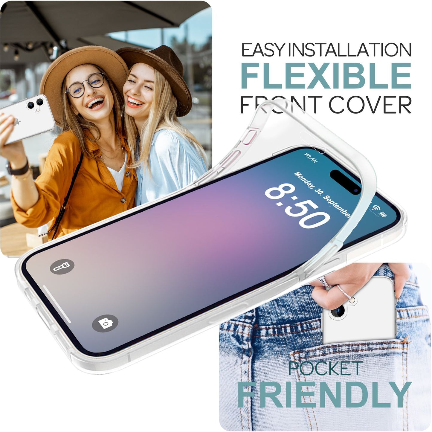 NALIA 360° Hülle für iPhone 16 Pro Max – Vorne & Hinten Schutz – 360GUARD (Full-Body Case) – Marke aus Berlin