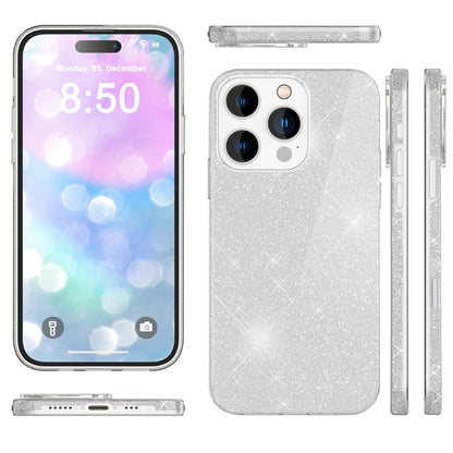 NALIA Glitzerhülle für iPhone 16 Pro – Funkelnder Glitzer-Look & Grip – SHINEPOP (Silikon Case) – Marke aus Berlin