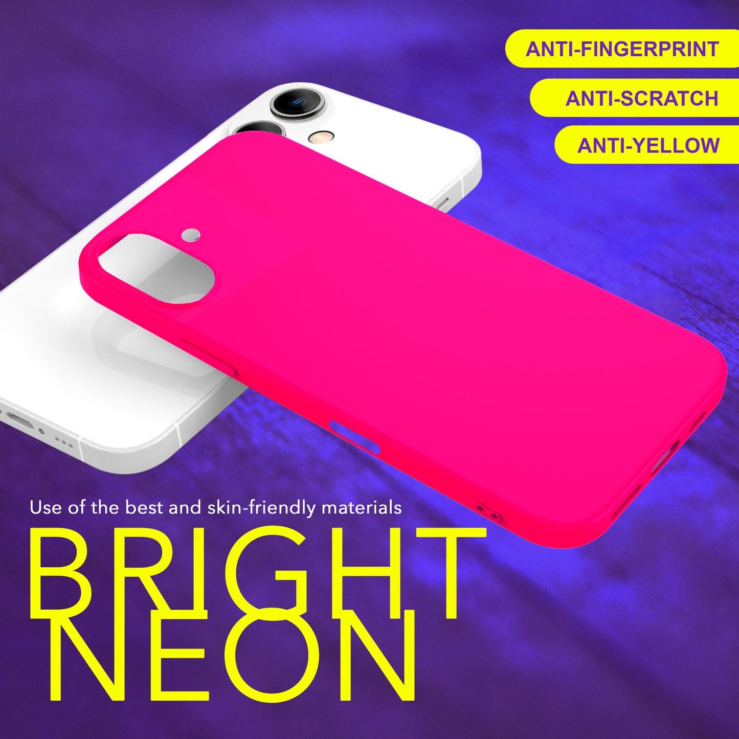 NALIA Neon Silikonhülle für iPhone 16 – Soft-Touch & Signal-Neon – NEONSHOCK (Matte Schutzhülle) – Marke aus Berlin