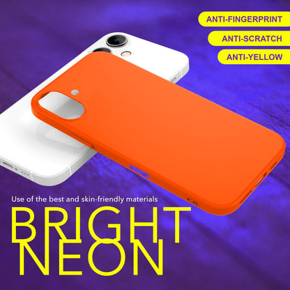 NALIA Neon Silikonhülle für iPhone 16 Plus – Soft-Touch & Signal-Neon – NEONSHOCK (Matte Schutzhülle) – Marke aus Berlin