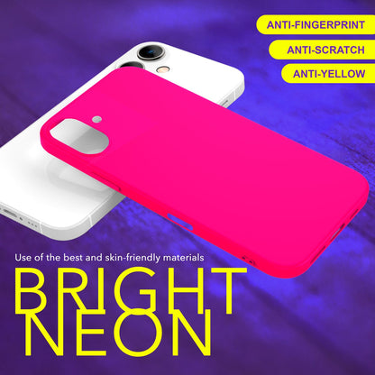 NALIA Neon Silikonhülle für iPhone 16 Plus – Soft-Touch & Signal-Neon – NEONSHOCK (Matte Schutzhülle) – Marke aus Berlin