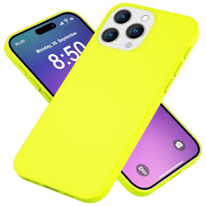 NALIA Neon Silikonhülle für iPhone 16 Pro – Soft-Touch & Signal-Neon – NEONSHOCK (Matte Schutzhülle) – Marke aus Berlin