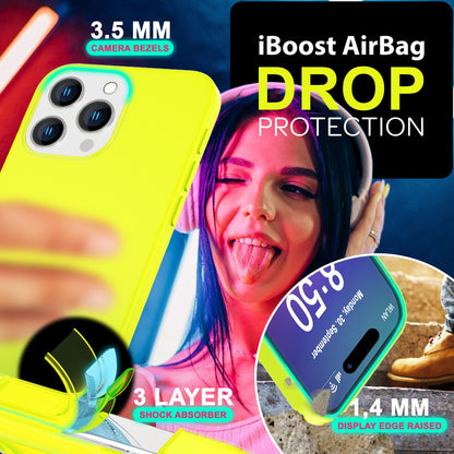 NALIA Neon Silikonhülle für iPhone 16 Pro – Soft-Touch & Signal-Neon – NEONSHOCK (Matte Schutzhülle) – Marke aus Berlin