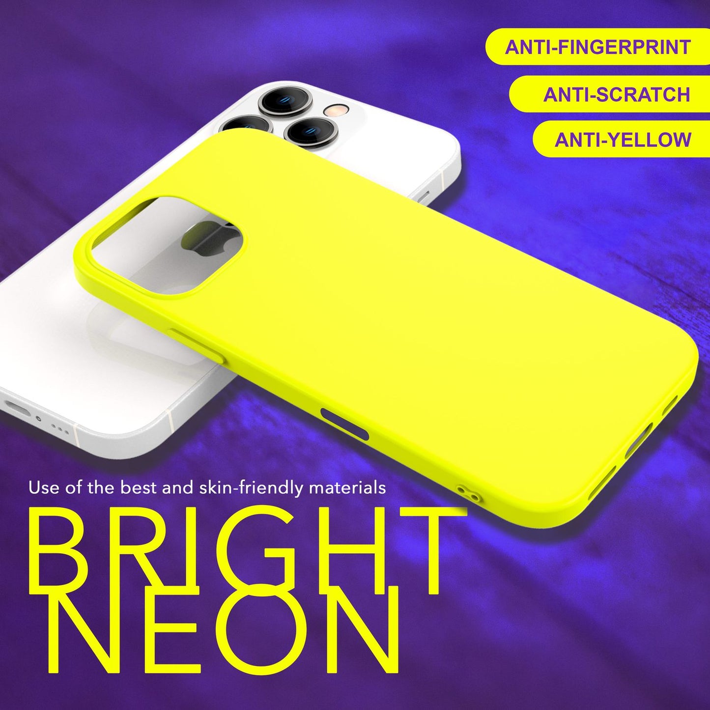 NALIA Neon Silikonhülle für iPhone 16 Pro – Soft-Touch & Signal-Neon – NEONSHOCK (Matte Schutzhülle) – Marke aus Berlin