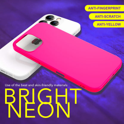 NALIA Neon Silikonhülle für iPhone 16 Pro – Soft-Touch & Signal-Neon – NEONSHOCK (Matte Schutzhülle) – Marke aus Berlin