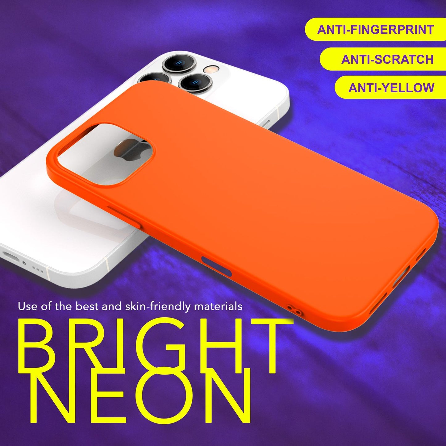 NALIA Neon Silikonhülle für iPhone 16 Pro Max – Soft-Touch & Signal-Neon – NEONSHOCK (Matte Schutzhülle) – Marke aus Berlin