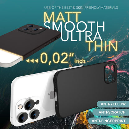 NALIA Ultra Slim Hardcase für iPhone 16 Pro Max – Anti-Fingerabdruck & 0.5mm Dünn – PUREFIT (Matt & Leicht) – Marke aus Berlin