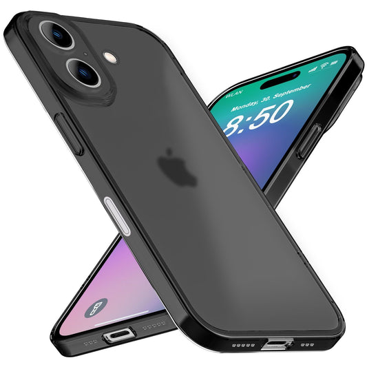 NALIA Ultra Slim Hardcase für iPhone 16 – Matt-Transparent & 0.3mm Dünn – PHANTOM (Hauchdünnes Cover & Kamera-Vollschutz) – Marke aus Berlin