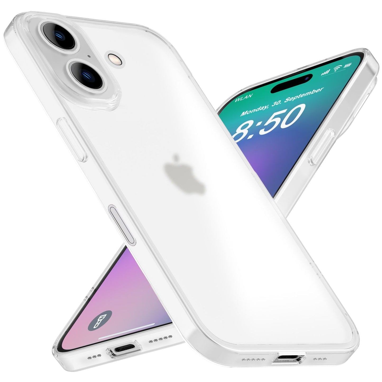 NALIA Ultra Slim Hardcase für iPhone 16 – Matt-Transparent & 0.3mm Dünn – PHANTOM (Hauchdünnes Cover & Kamera-Vollschutz) – Marke aus Berlin