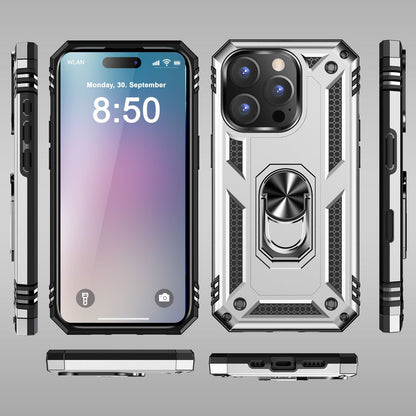NALIA Panzerhülle für iPhone 16 Pro Max – Ring-Ständer 360° & Magnet-Halterung Kompatibel – RINGDEFEND (Stoßfestes Outdoor Case) – Marke aus Berlin