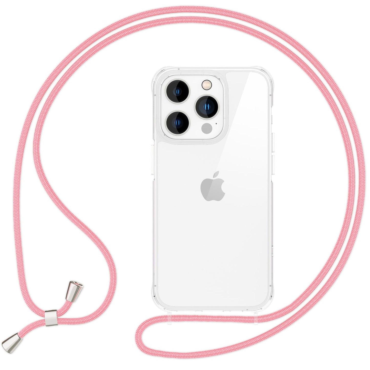 NALIA Handykette für iPhone 16 Pro – Transparentes Hybrid-Case & Band – HANGIT PRO (Anti-Gelb Rückseite & Verstellbar) – Marke aus Berlin