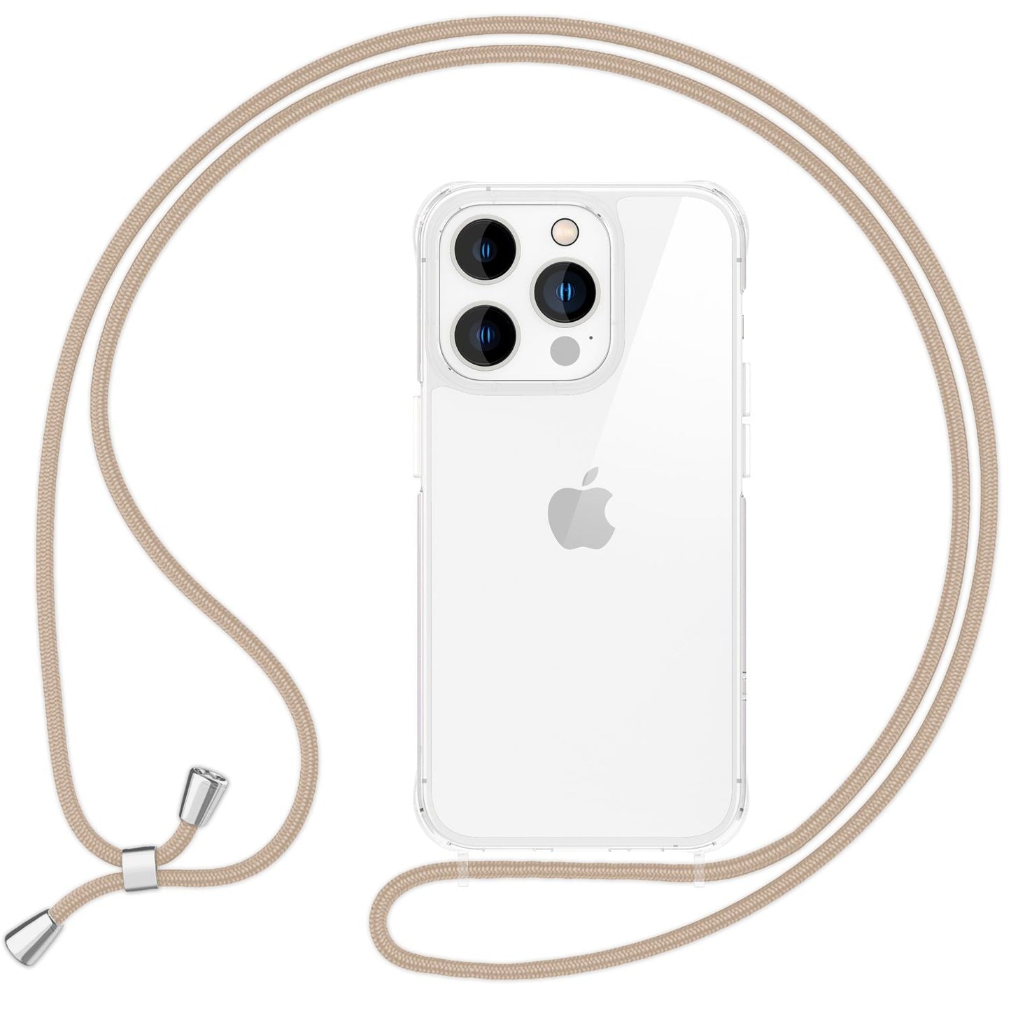 NALIA Handykette für iPhone 16 Pro Max – Transparentes Hybrid-Case & Band – HANGIT PRO (Anti-Gelb Rückseite & Verstellbar) – Marke aus Berlin