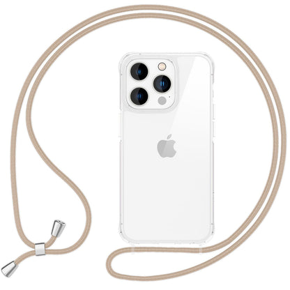 NALIA Handykette für iPhone 16 Pro Max – Transparentes Hybrid-Case & Band – HANGIT PRO (Anti-Gelb Rückseite & Verstellbar) – Marke aus Berlin
