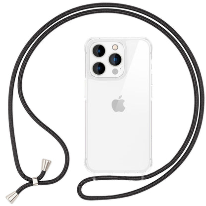 NALIA Handykette für iPhone 16 Pro Max – Transparentes Hybrid-Case & Band – HANGIT PRO (Anti-Gelb Rückseite & Verstellbar) – Marke aus Berlin