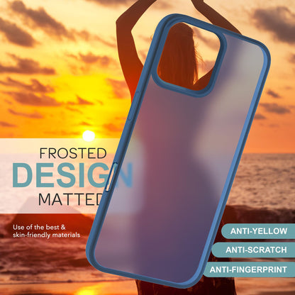NALIA Matte Handyhülle für iPhone 16 Pro – Stoßfester Silikon-Rahmen & Semi-Transparent – FUZION (Anti-Fingerprint Case) – Marke aus Berlin