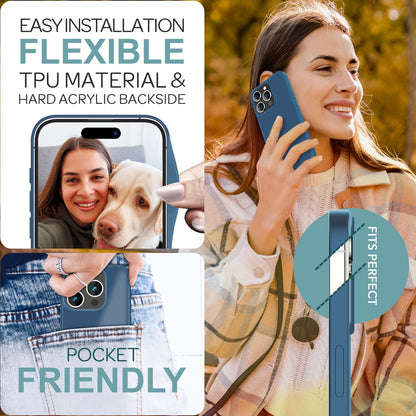 NALIA Matte Handyhülle für iPhone 16 Pro – Stoßfester Silikon-Rahmen & Semi-Transparent – FUZION (Anti-Fingerprint Case) – Marke aus Berlin