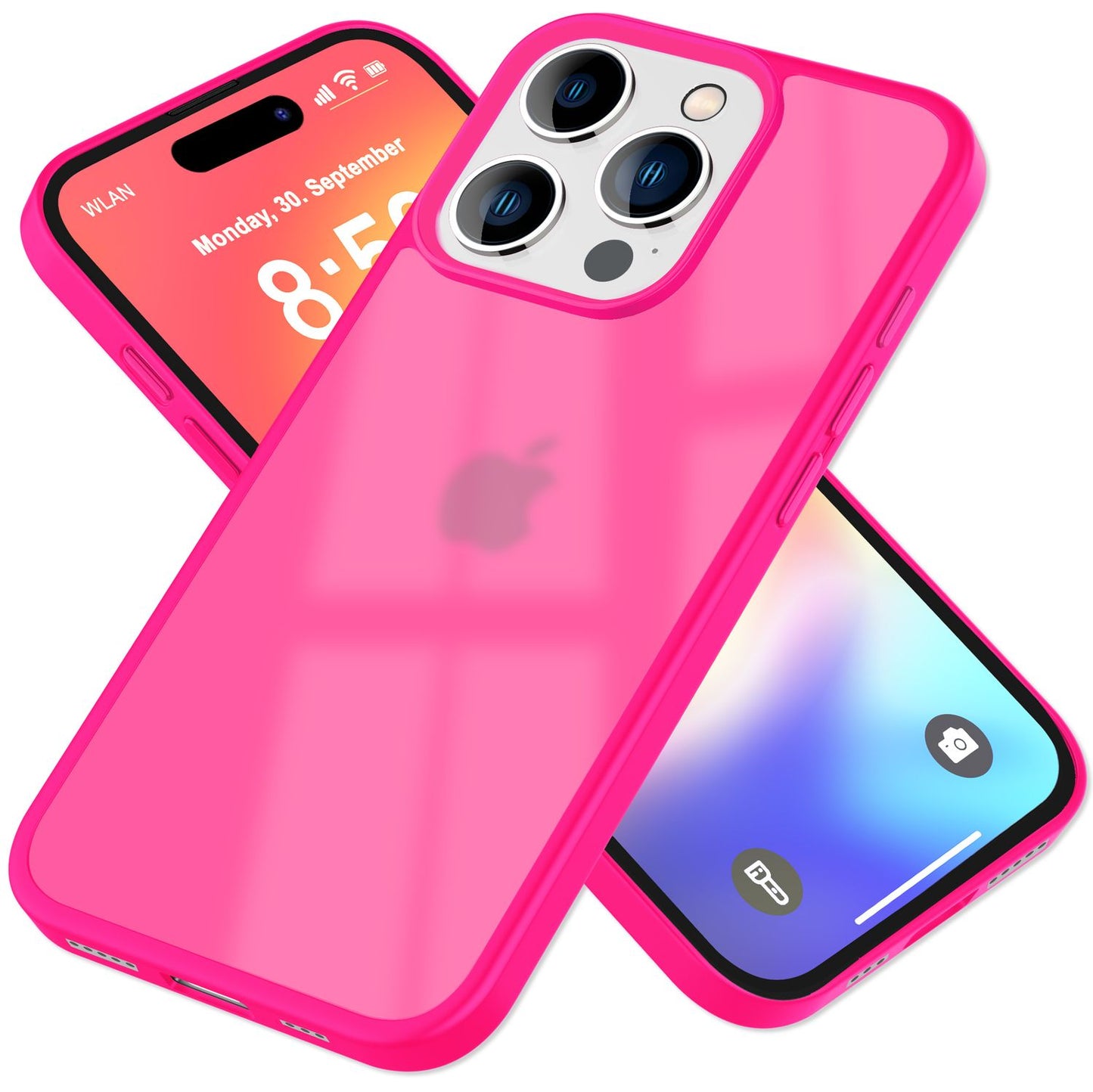 NALIA Matte Handyhülle für iPhone 16 Pro – Stoßfester Silikon-Rahmen & Semi-Transparent – FUZION (Anti-Fingerprint Case) – Marke aus Berlin