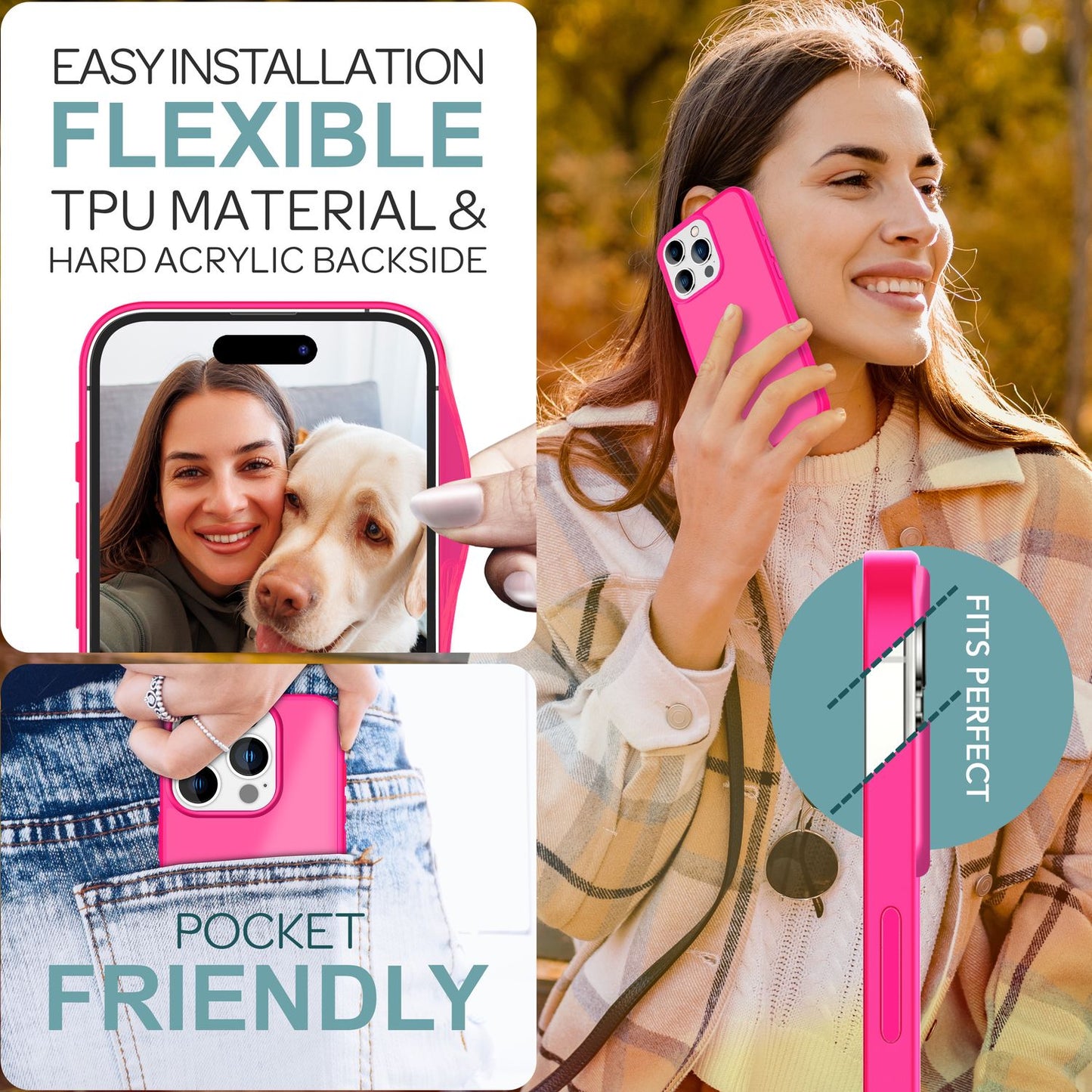 NALIA Matte Handyhülle für iPhone 16 Pro – Stoßfester Silikon-Rahmen & Semi-Transparent – FUZION (Anti-Fingerprint Case) – Marke aus Berlin