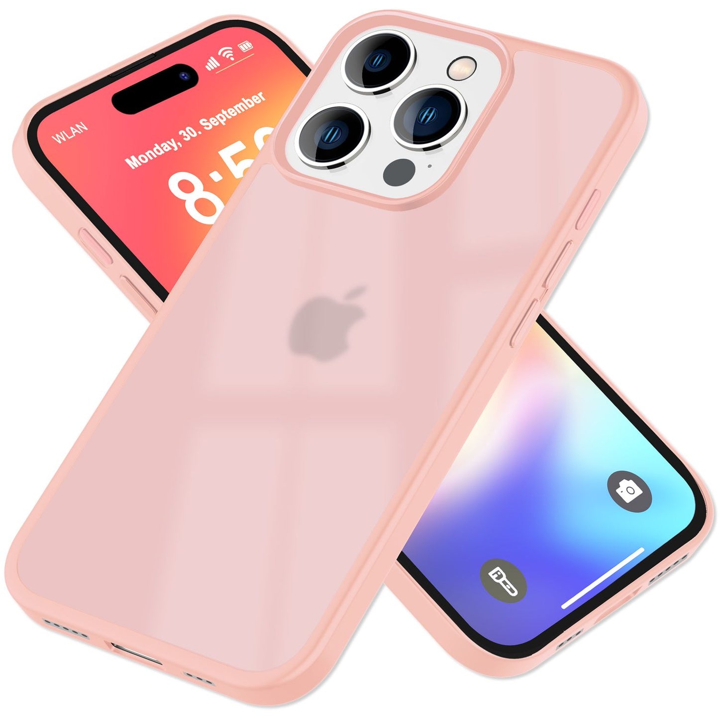 NALIA Matte Handyhülle für iPhone 16 Pro – Stoßfester Silikon-Rahmen & Semi-Transparent – FUZION (Anti-Fingerprint Case) – Marke aus Berlin
